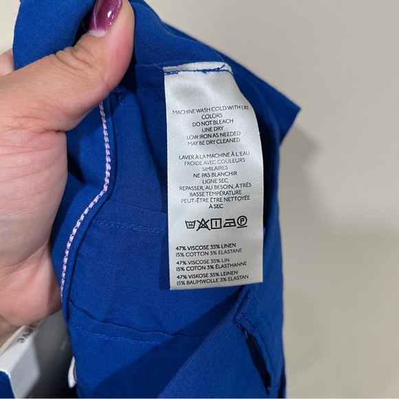 NWT Maeve blue night size 26 cropped ankle pants Anthropologie wide women - Picture 9 of 9